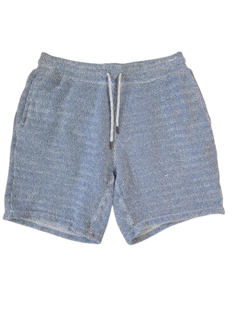 Faherty Brand Whitewater Sweatshort Blue Drawstring Medium Waist 30 Inseam 7 Men